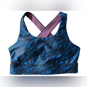 Asics‎ PR lyte sports bra bralette removable pads cross back blue size small